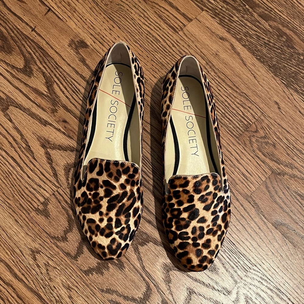 Sole Society Animal Print Flat